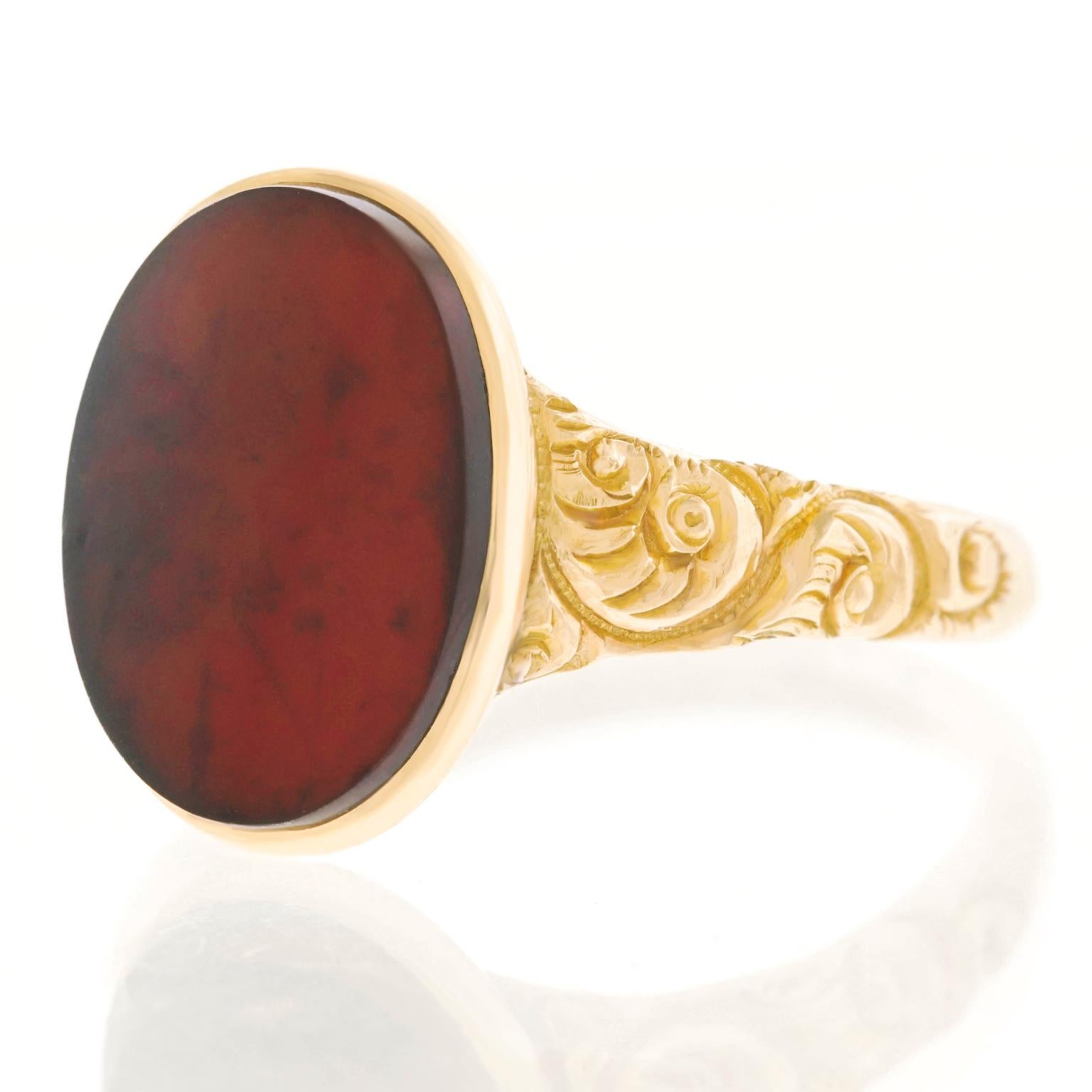 Victorian Agate Signet Ring