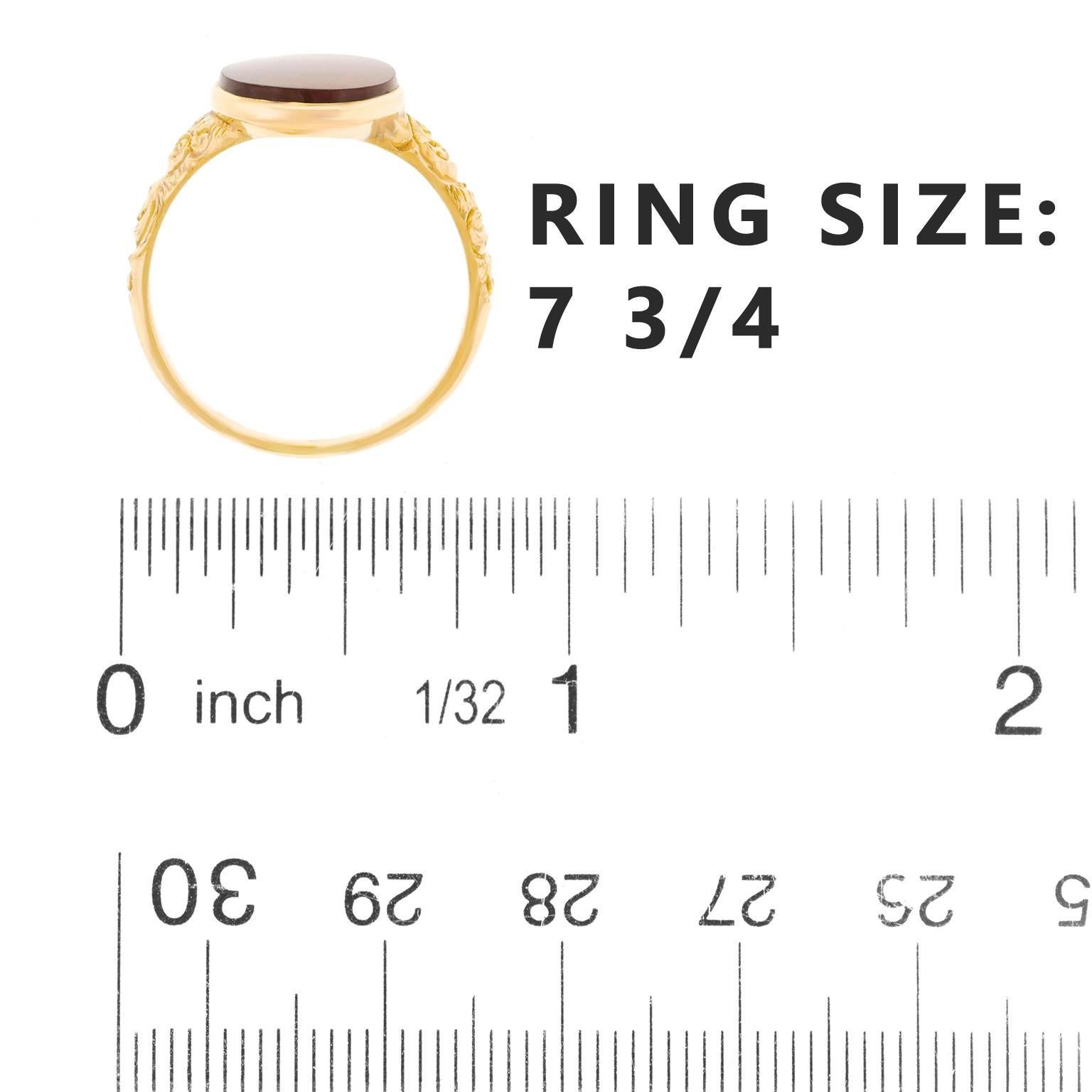 Women's or Men's Agate Signet Ring