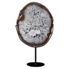 Agate Slice on Metal Base Agate Slice on Metal Base