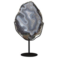 Agate Slice on Metal Base Agate Slice on Metal Base