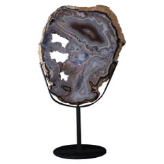 Agate Slice on Metal Base Agate Slice on Metal Base