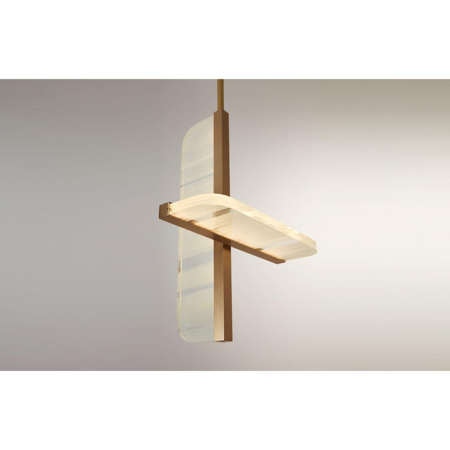 Agate Suspension by Mydriaz
Dimensions: W 34.5 x D 28.5 H 46.5 cm
Materials: Brass and Glass

Our products are handmade in our workshop. Dimensions and finishes may vary slightly from one model to another dimensions can be customized certain