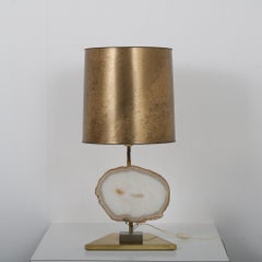 Lampe de table en agate de Belgique, 1970