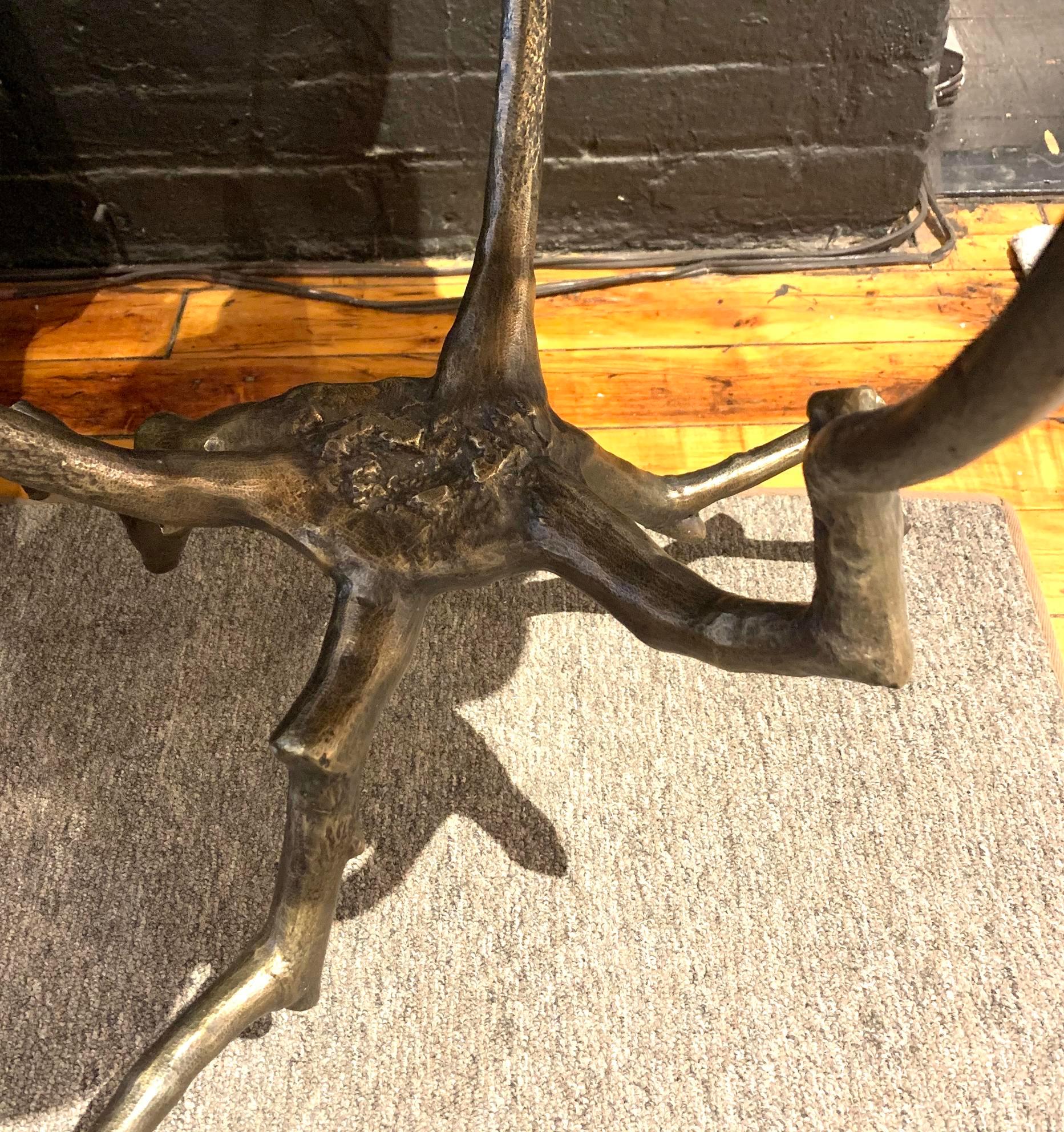 Agate Top, Branch Legs Side Table, Belgium, Contemporary In New Condition In New York, NY