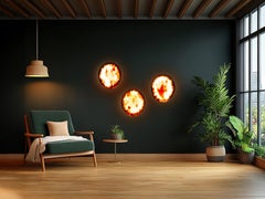 Achat-Wandleuchte vergoldet in Rose, LED, Stefano Piccini, Italien