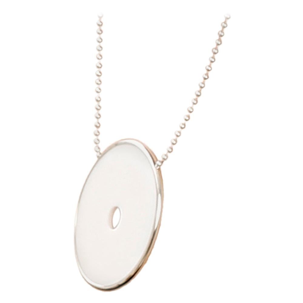 Agata Bianca Ciambella Ciondolo Catena d
Argento Cocktail Boho Collana Delicata in vendita