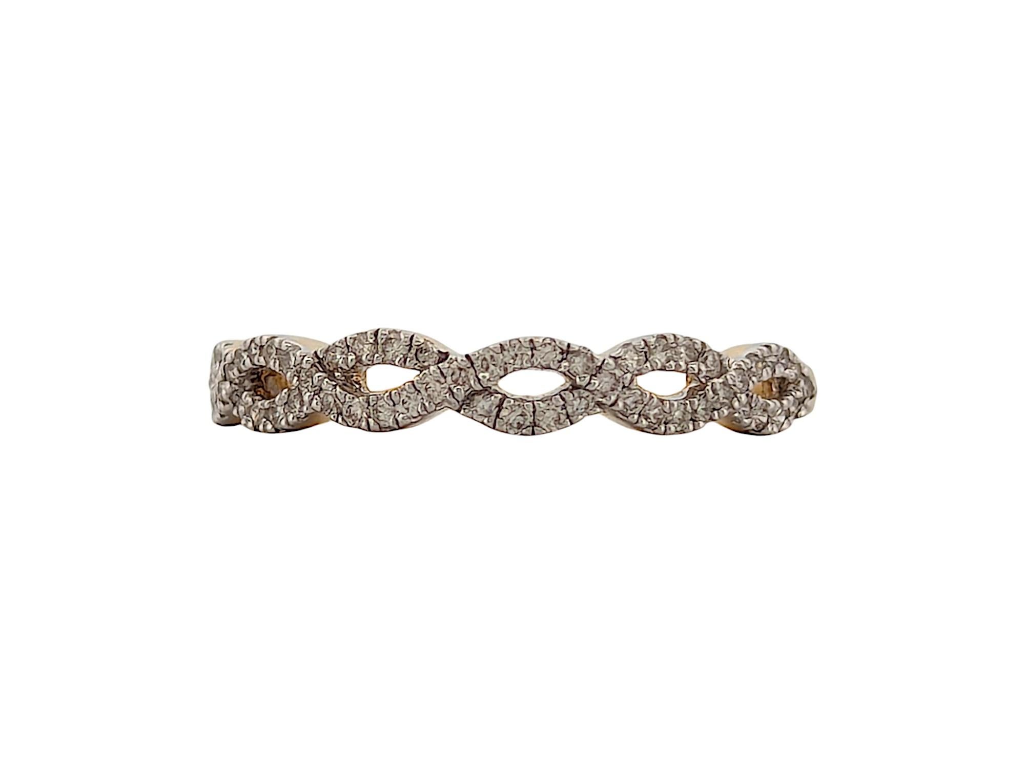Agatha  Anello con diamante in oro giallo 14K, diamante 0,23 CT, misura 7,25 In condizioni Nuovo in vendita a Greeneville, TN