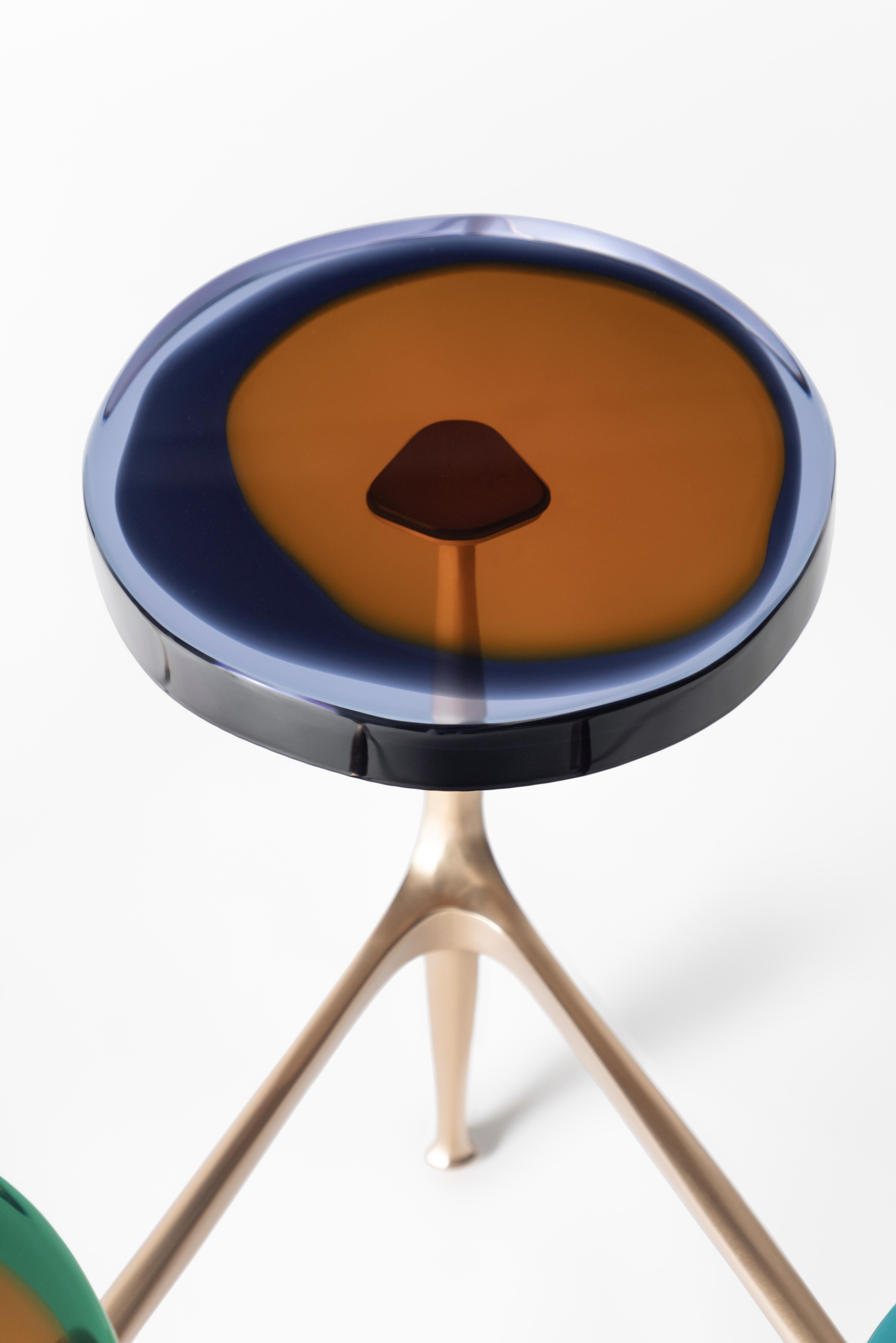 italien Table basse Agatha 5 par Draga & Aurel Résine et bronze, 21e siècle en vente