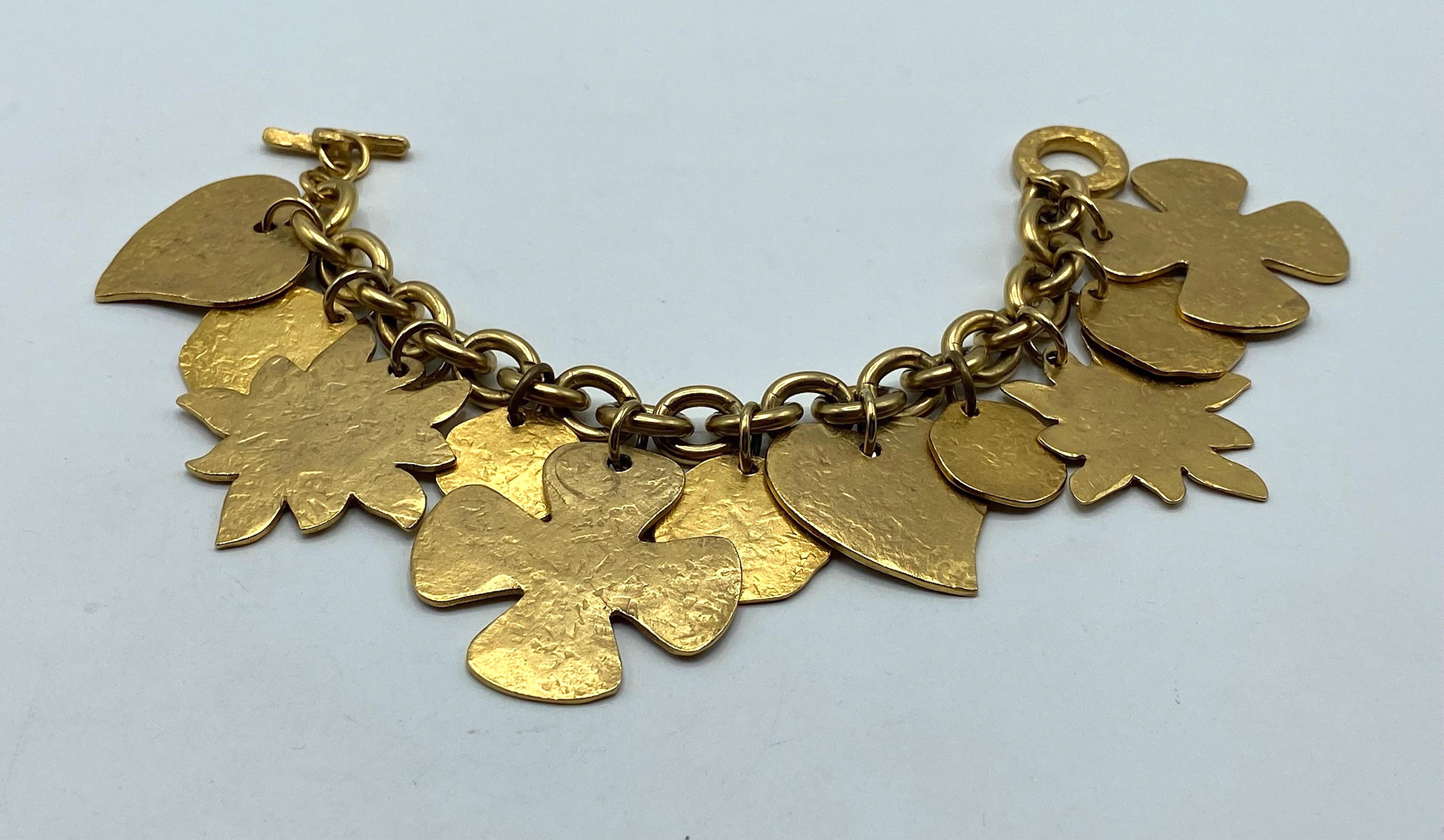 Agatha Paris Gold 1980s Large Statement Charm Bracelet 8