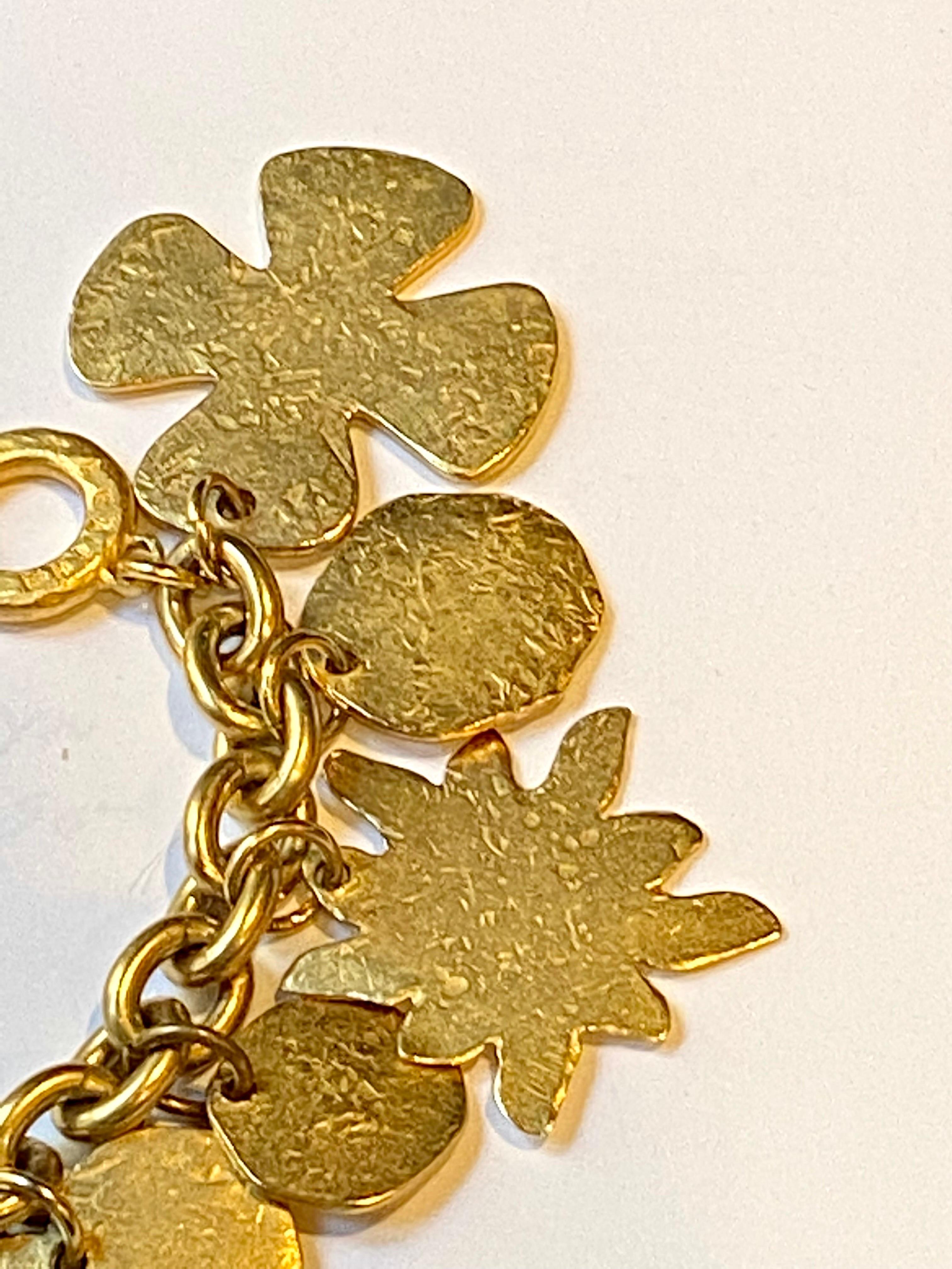 Agatha Paris Gold 1980s Large Statement Charm Bracelet In Good Condition In New York, NY