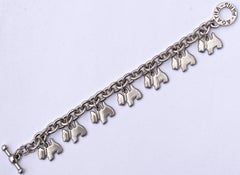 Agatha Paris - Bracelet à breloques chien écossais en chaîne argentée