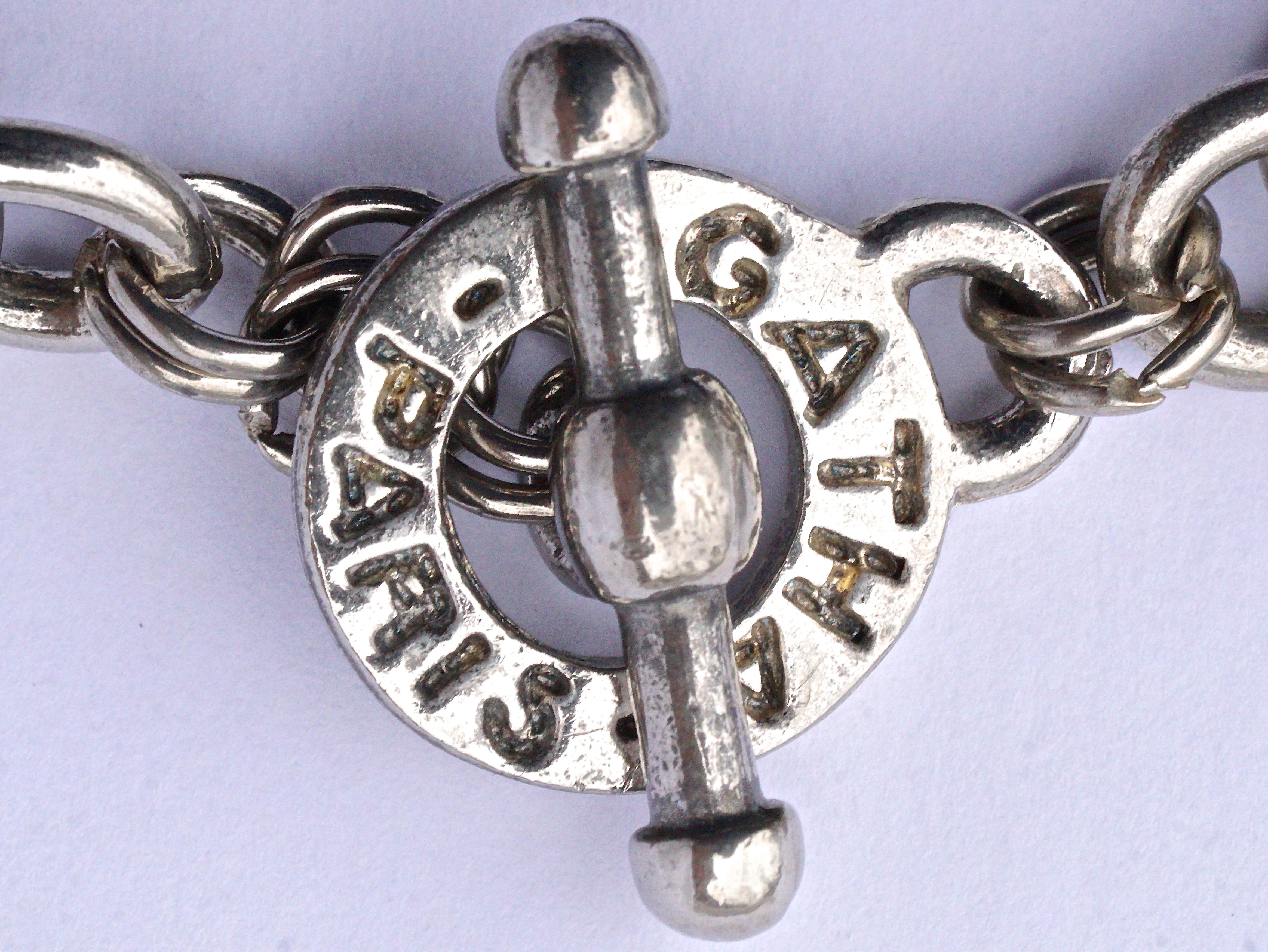  Agatha Paris - Bracelet à breloques chien écossais en chaîne argentée Pour femmes 