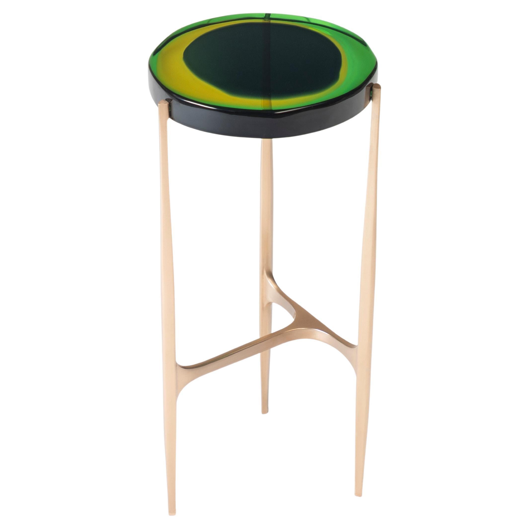 Agatha Single Coffee Table High by Draga & Aurel Resin and Bronze, 21st Century