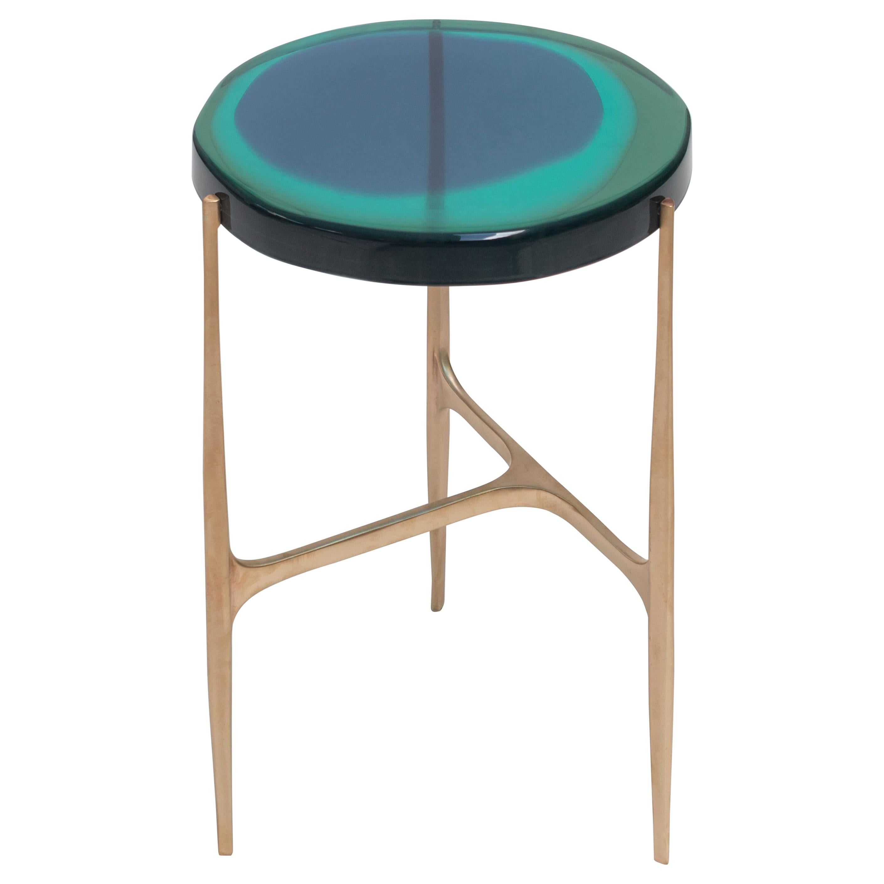 Agatha Single Coffee Table Low by Draga & Aurel Resin and Bronze:: 21st Century
