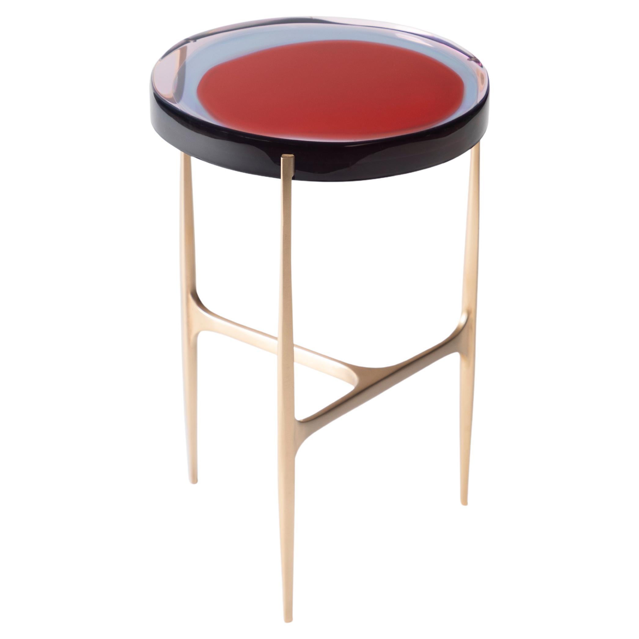 Agatha Single Coffee Table Low by Draga & Aurel Resin and Bronze, 21st Century