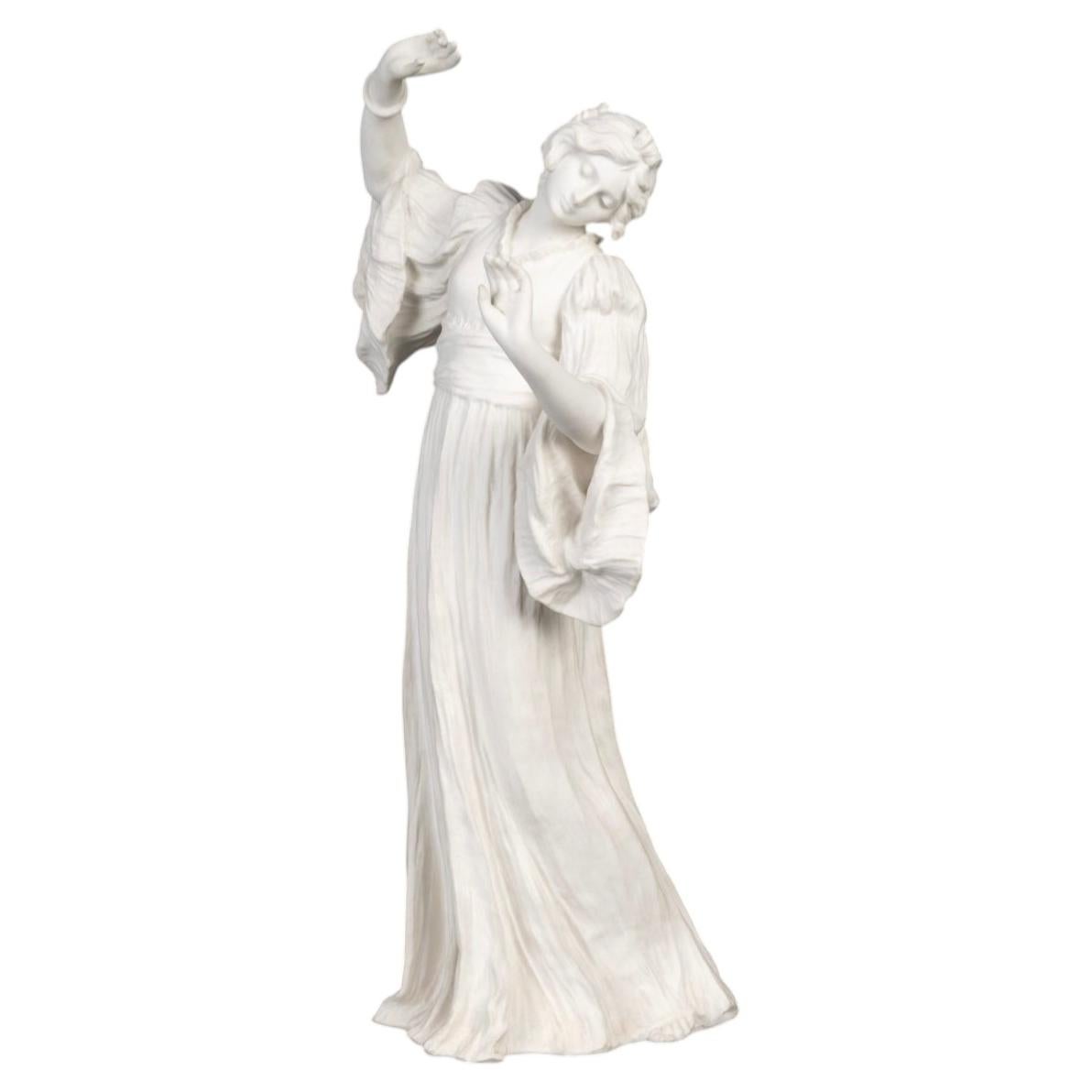 Agathon Leonard And Sevres - Sculpture Statuette Dancer With Bracelet Porcelain For Sale