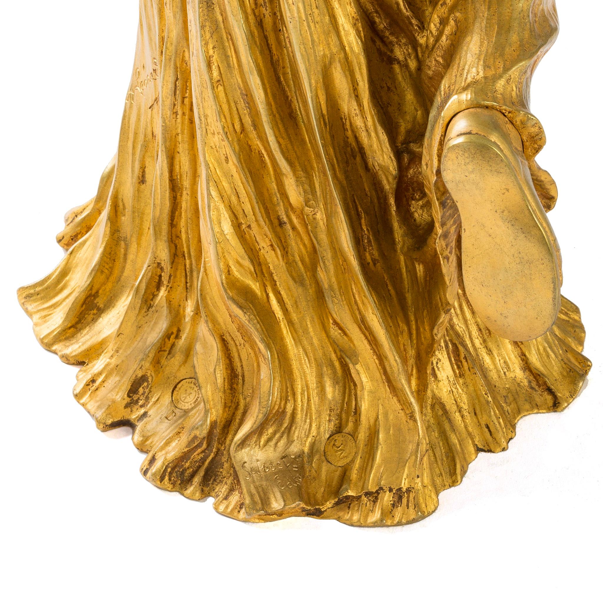 Agathon Léonard Escultura de bronce, serie Jeu de l'echarpe siglo XX en venta