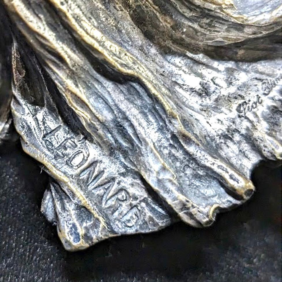 Agathon Leonard Silvered Bronze Of Marguerite For Sale 2