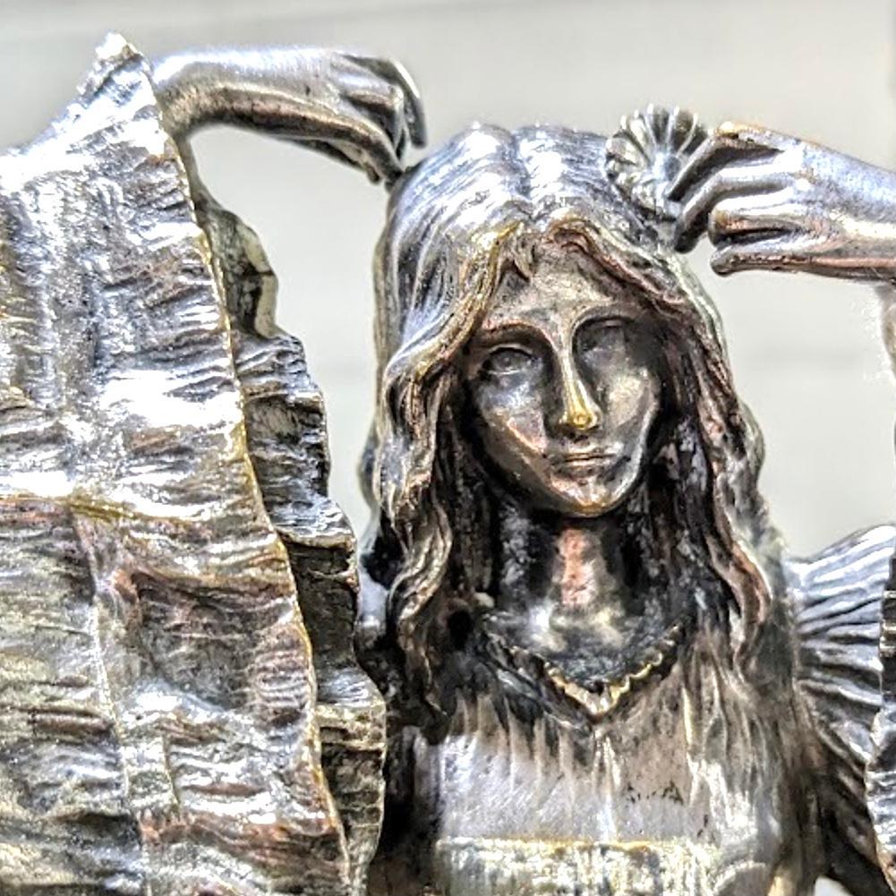 Agathon Leonard Silvered Bronze Of Marguerite For Sale 3
