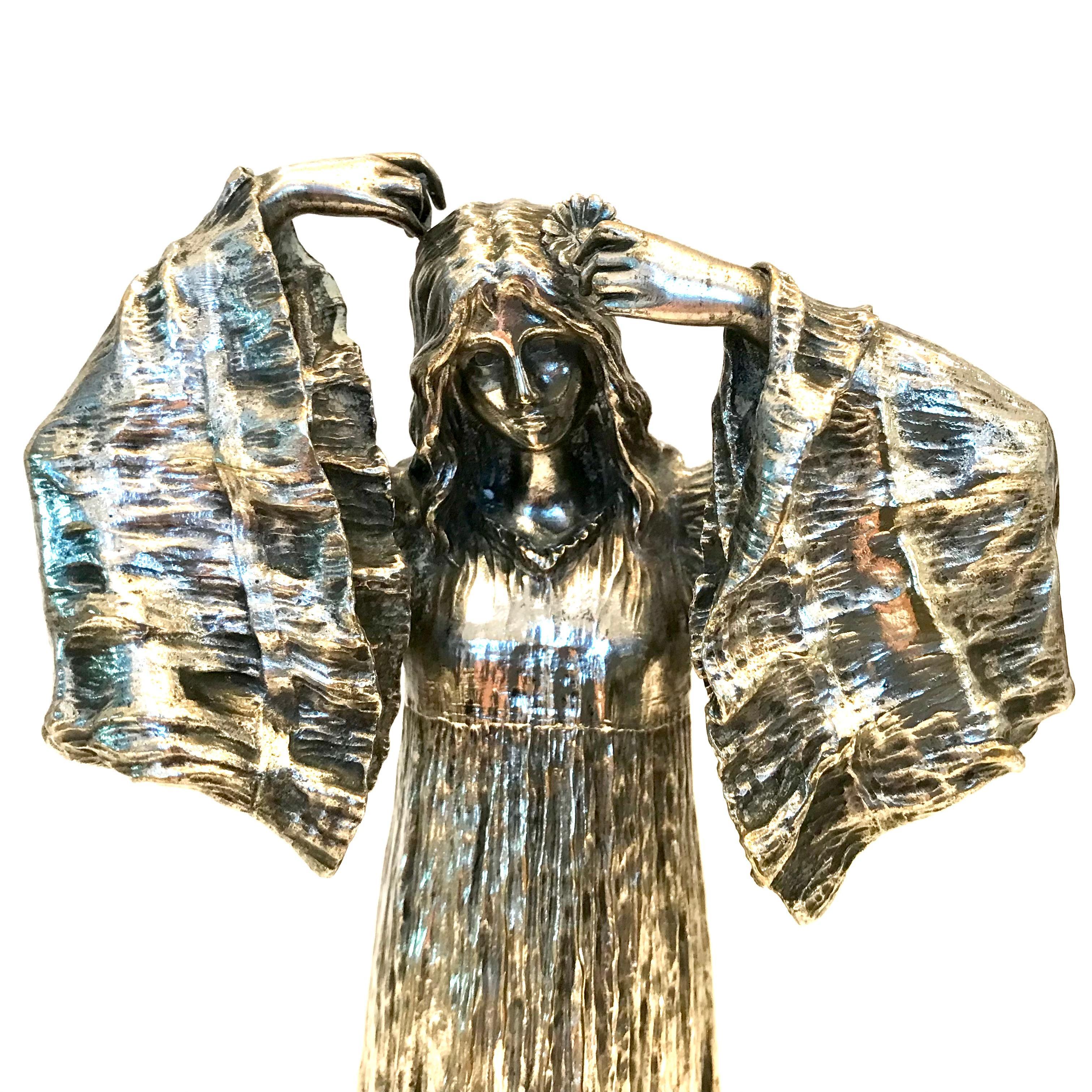 Agathon Leonard Bronce Plateado De Margarita en venta 3