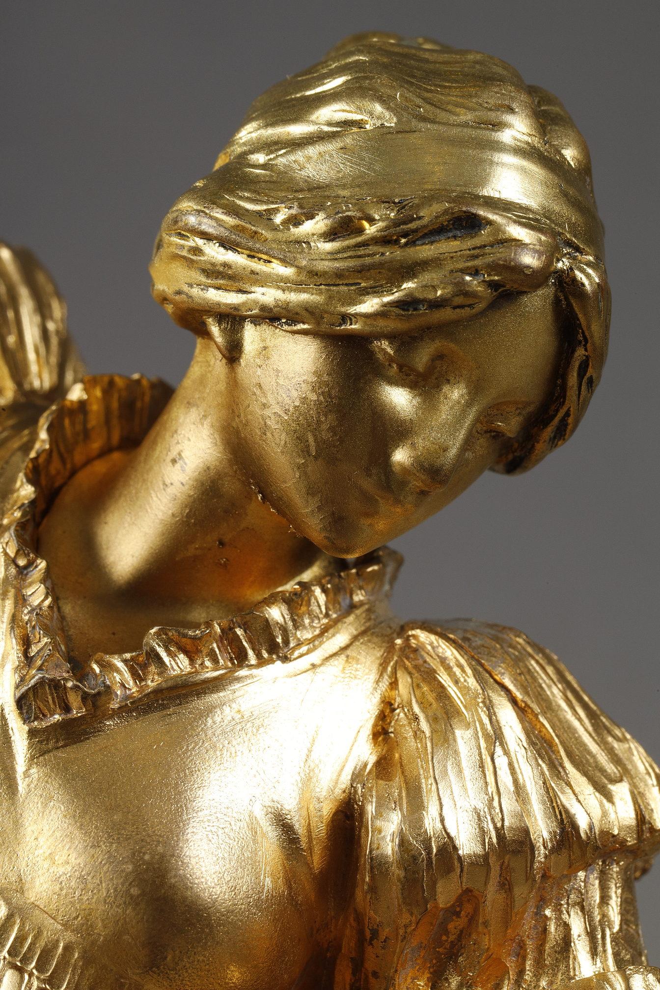 Bailarina con zapatos de plataforma - Sculpture de Agathon Léonard
