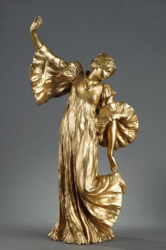 Antique Dancer with platform shoes