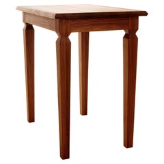 Contemporary Neo Classical Cubist Walnut Side Table Polygonal Faceted Geometric