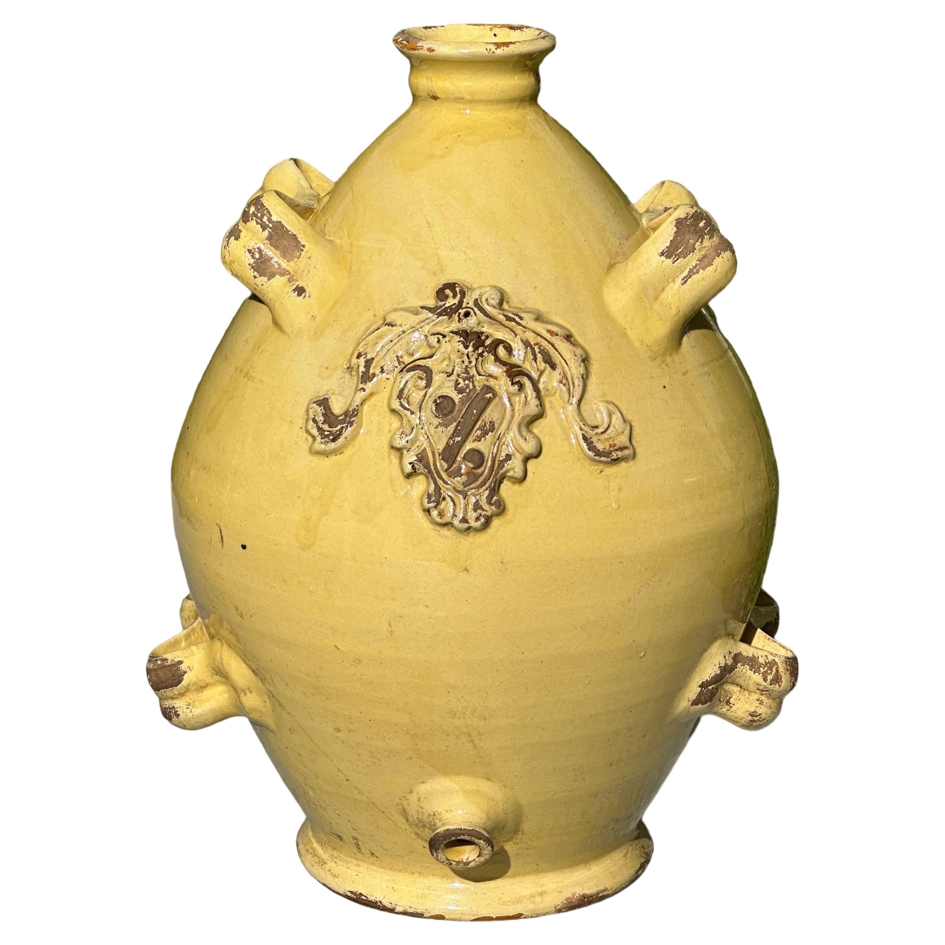 Agato Scavo Jug with Spout & Crest “Stamped”  For Sale