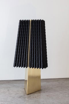 Agave 02 Cabinet in Black Tinted Hardwood and Brass