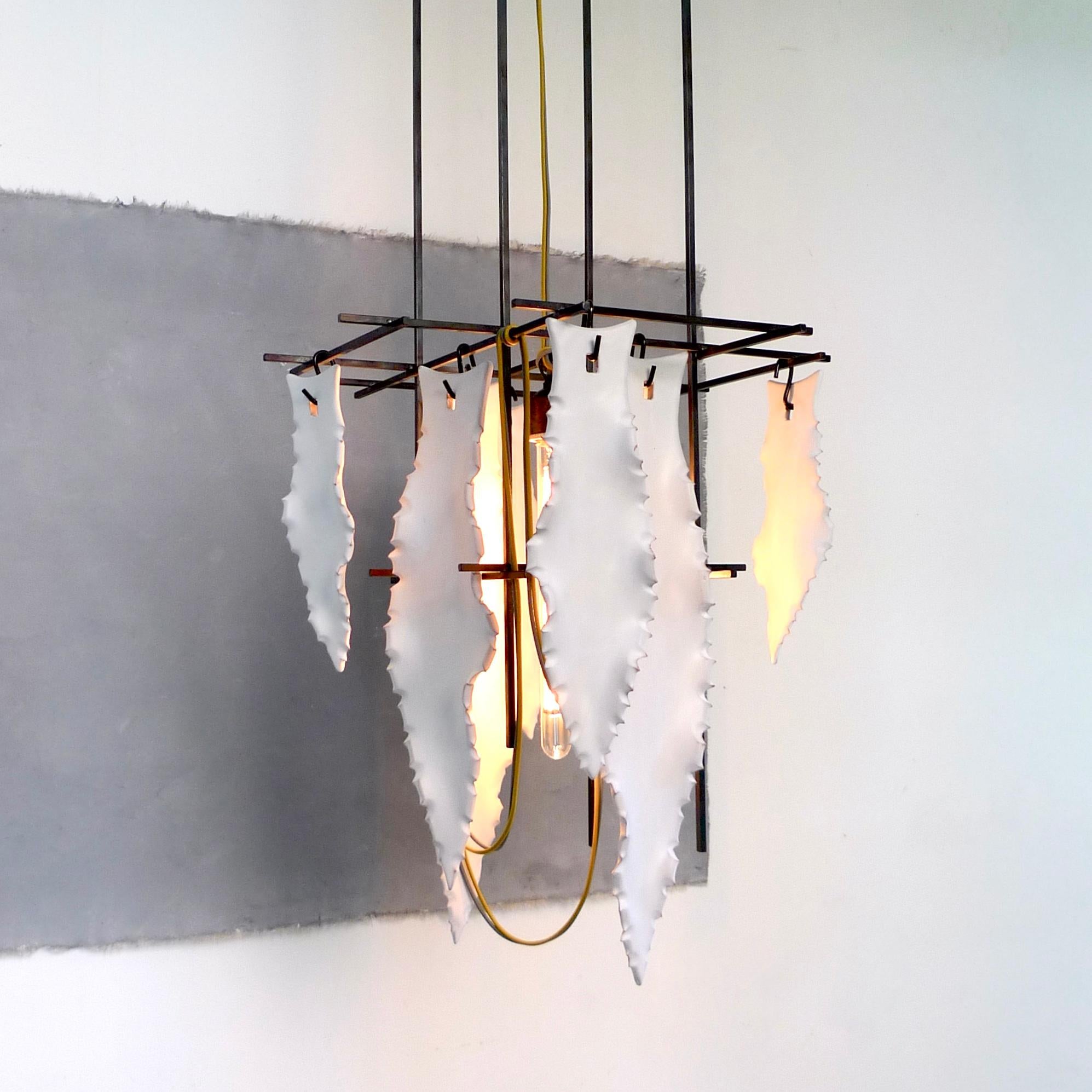 Modern Agave Leafs Chandelier by Sander Bottinga For Sale