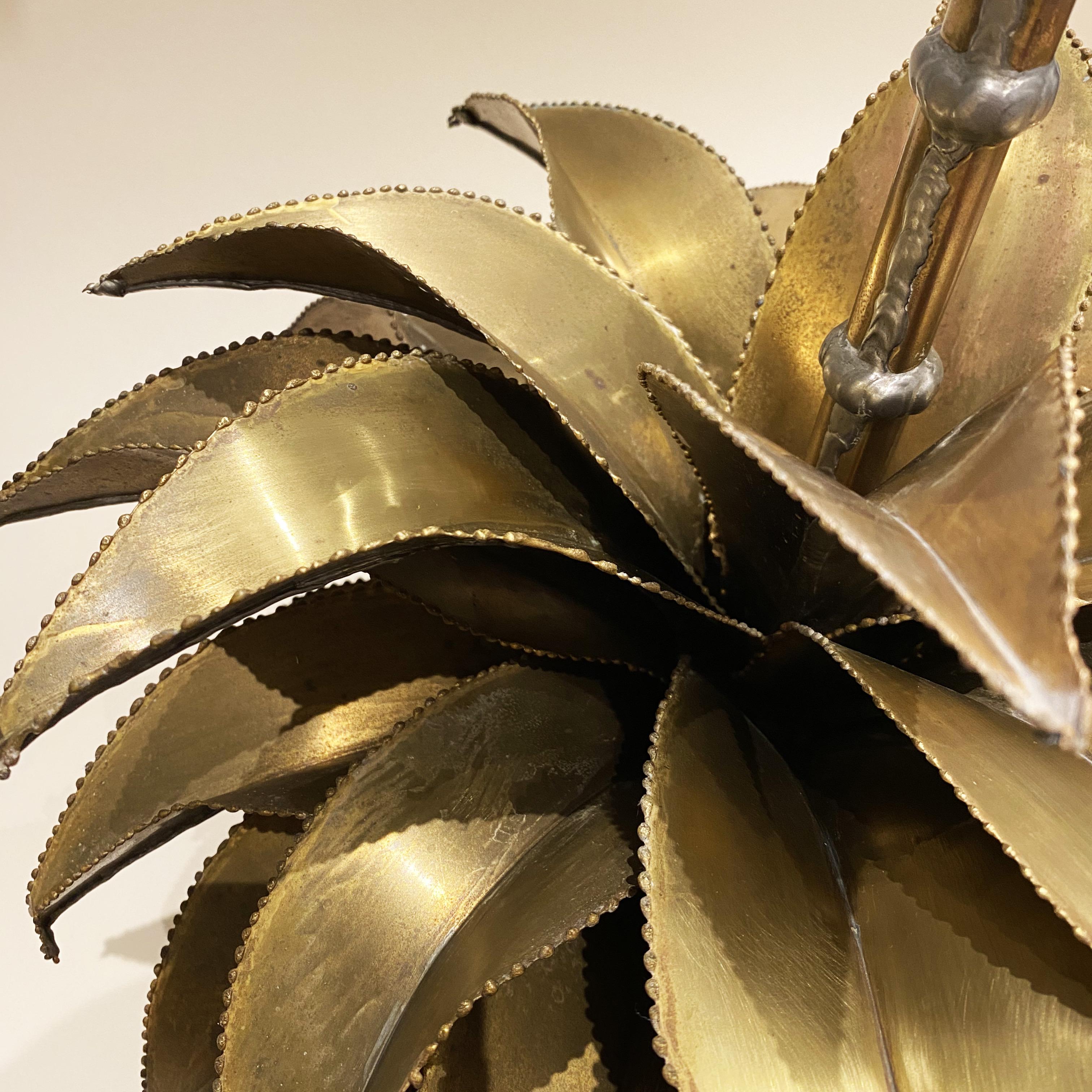 French Agave « Palm » Table Lampe by Christian Techoueyres for Maison Jansen, 1970s