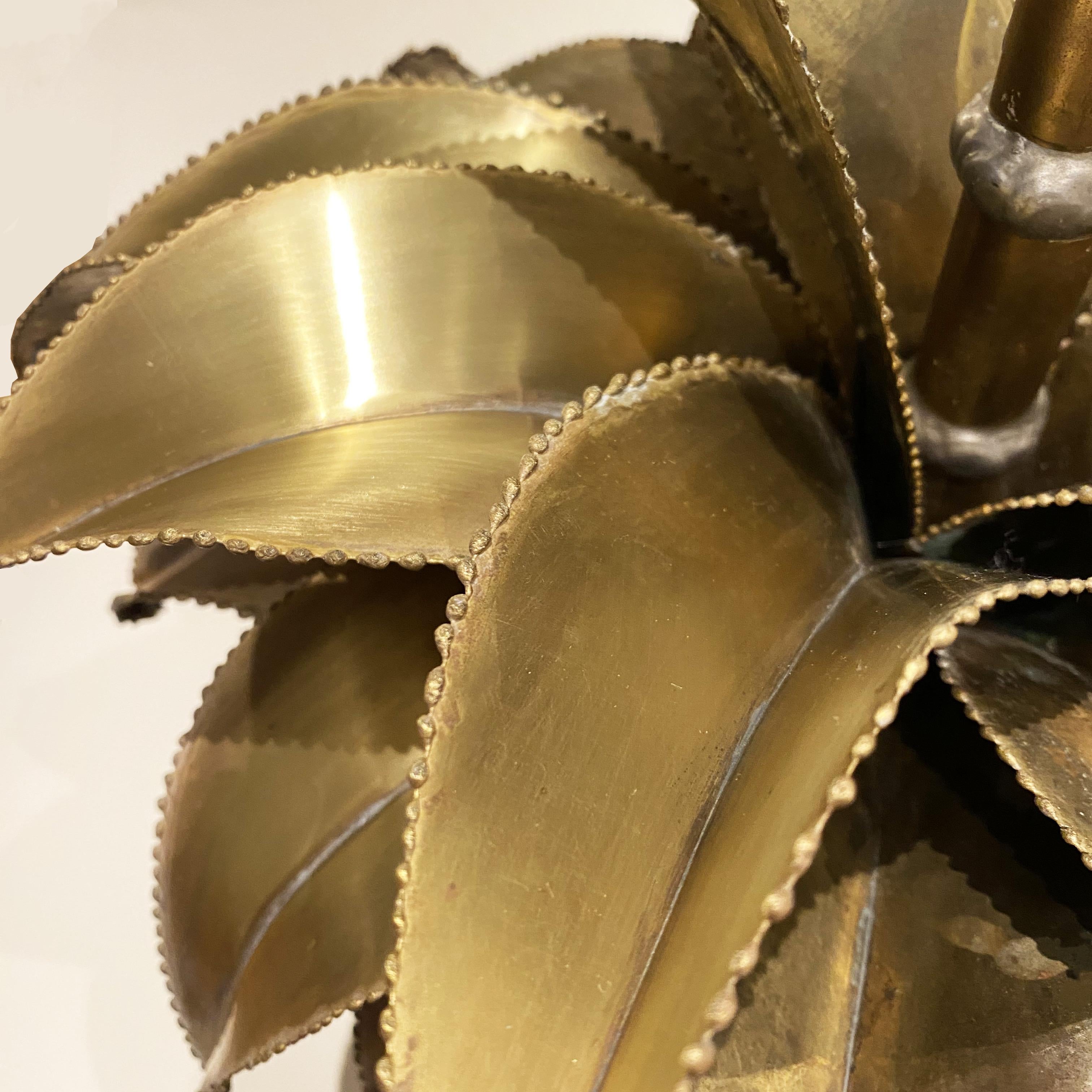 Late 20th Century Agave « Palm » Table Lampe by Christian Techoueyres for Maison Jansen, 1970s