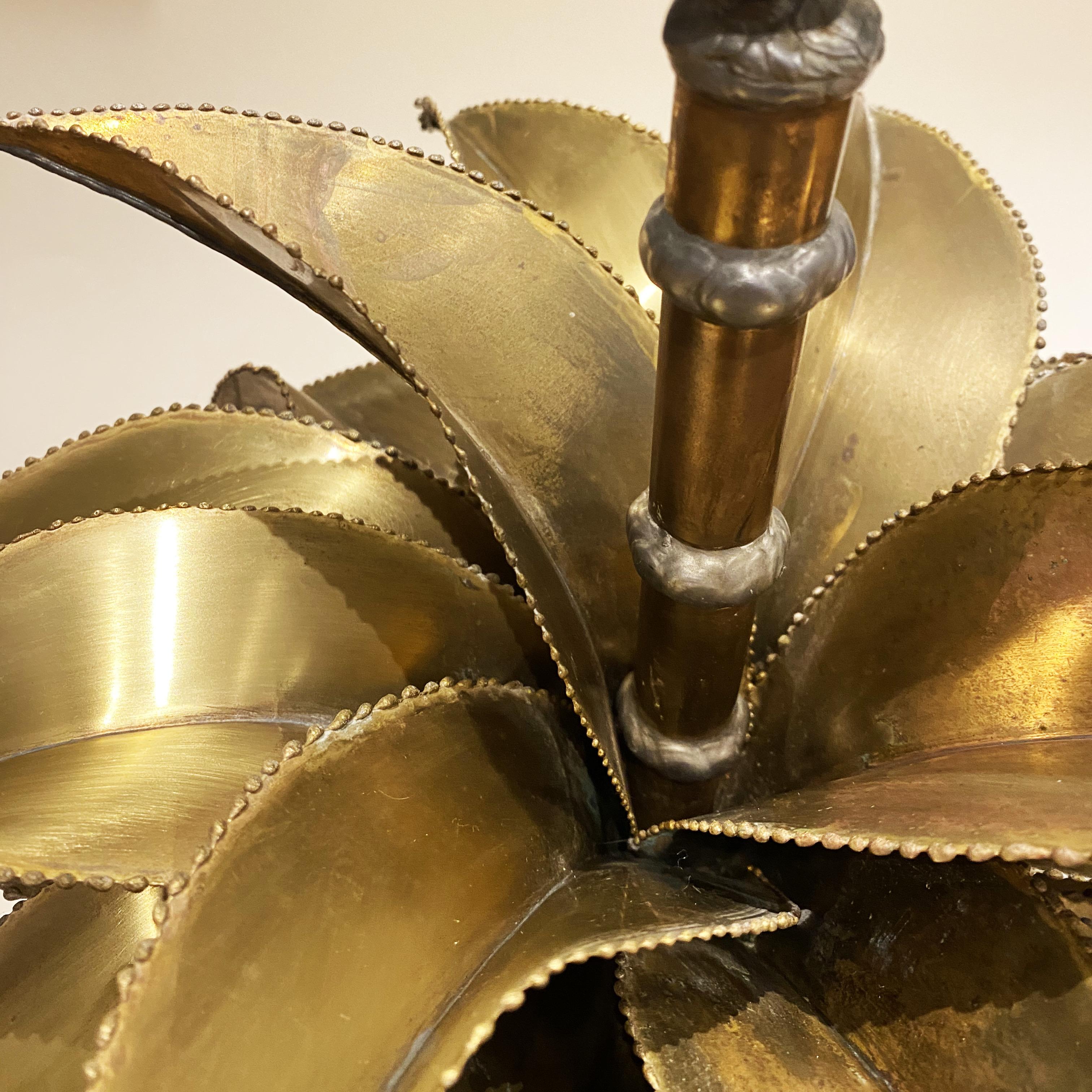 Agave « Palm » Table Lampe by Christian Techoueyres for Maison Jansen, 1970s 2