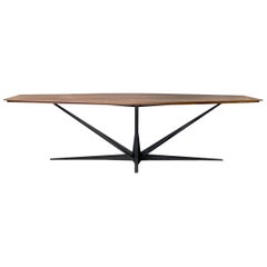 Agave Walnut Dining Table with Steel Atomic Base by ATRA