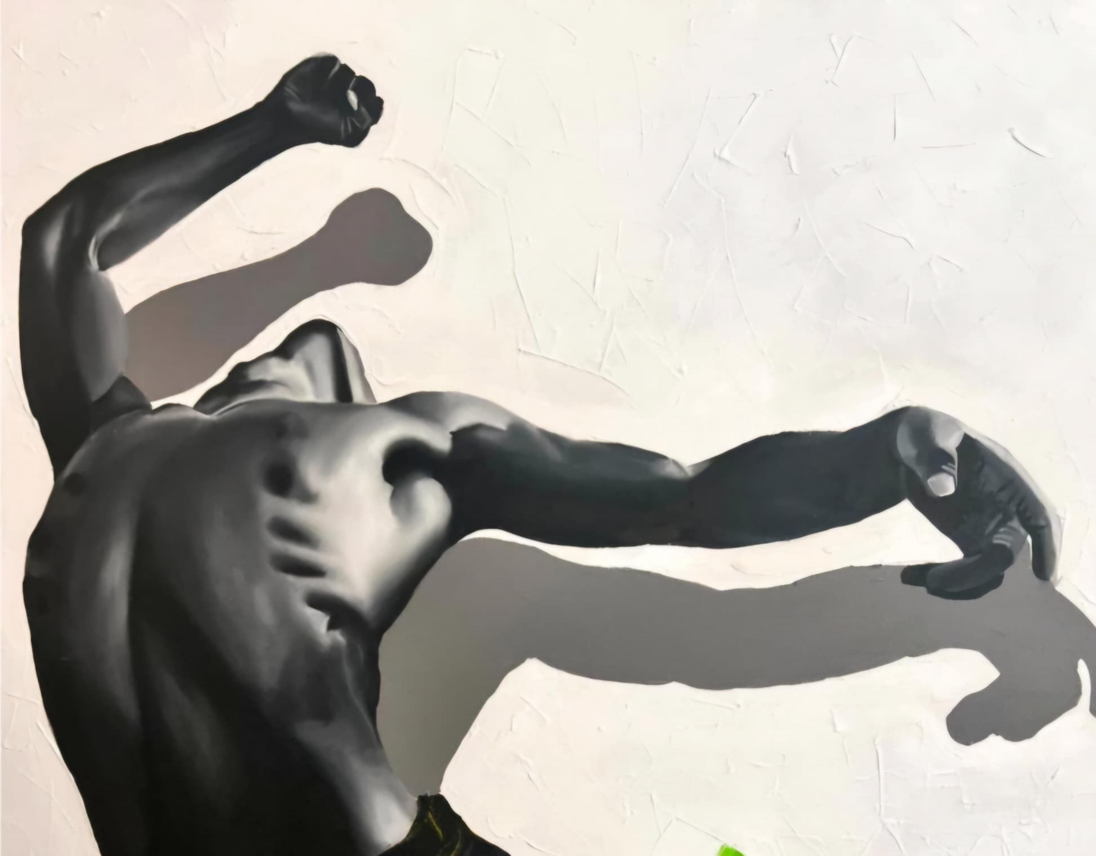 Not Lost - 21° secolo, Contemporaneo, Figurativo, Tecnica mista, Moderno, Nero - Painting di Agbabiaka Johnmark