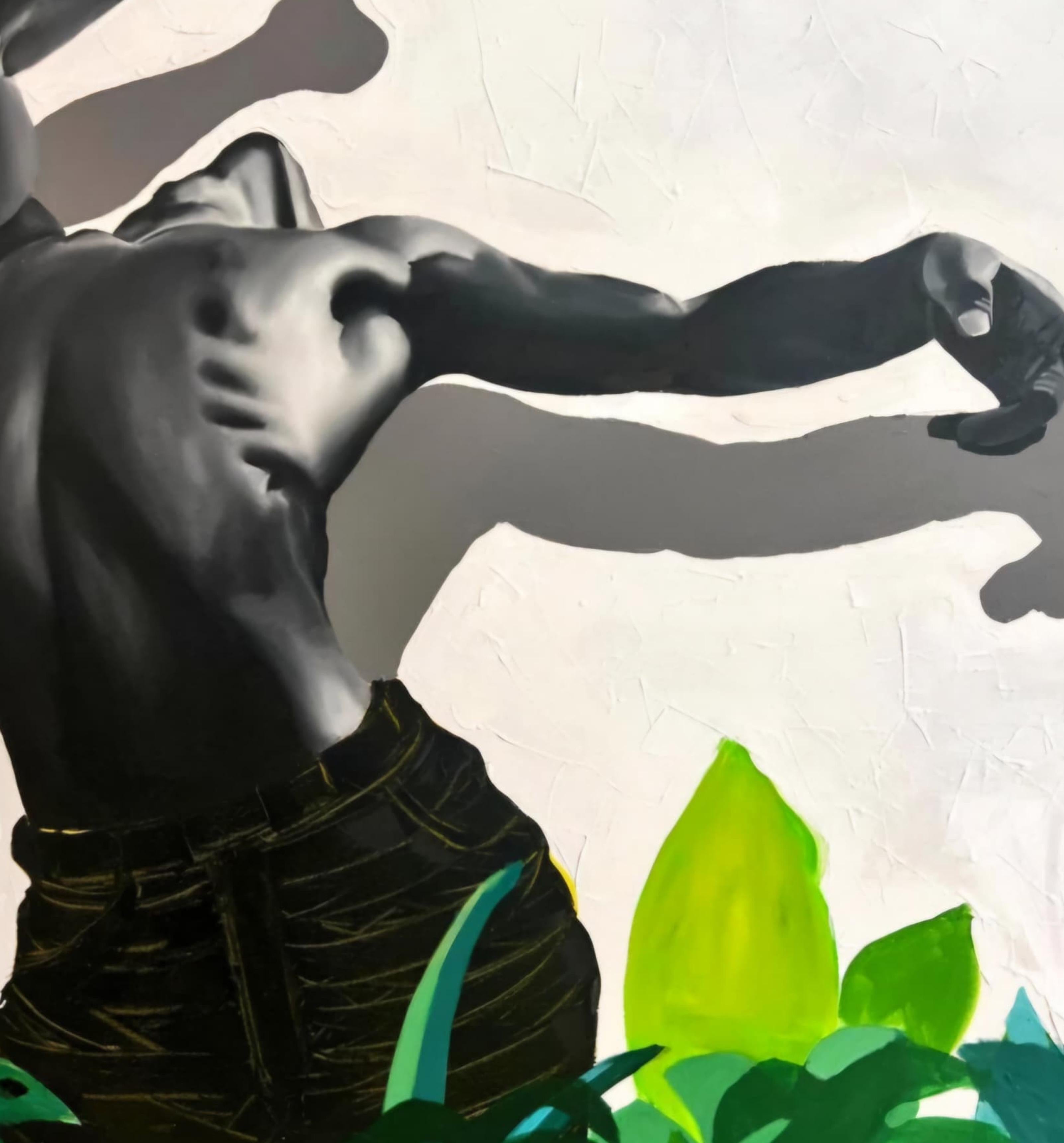 Not Lost - 21° secolo, Contemporaneo, Figurativo, Tecnica mista, Moderno, Nero in vendita 1