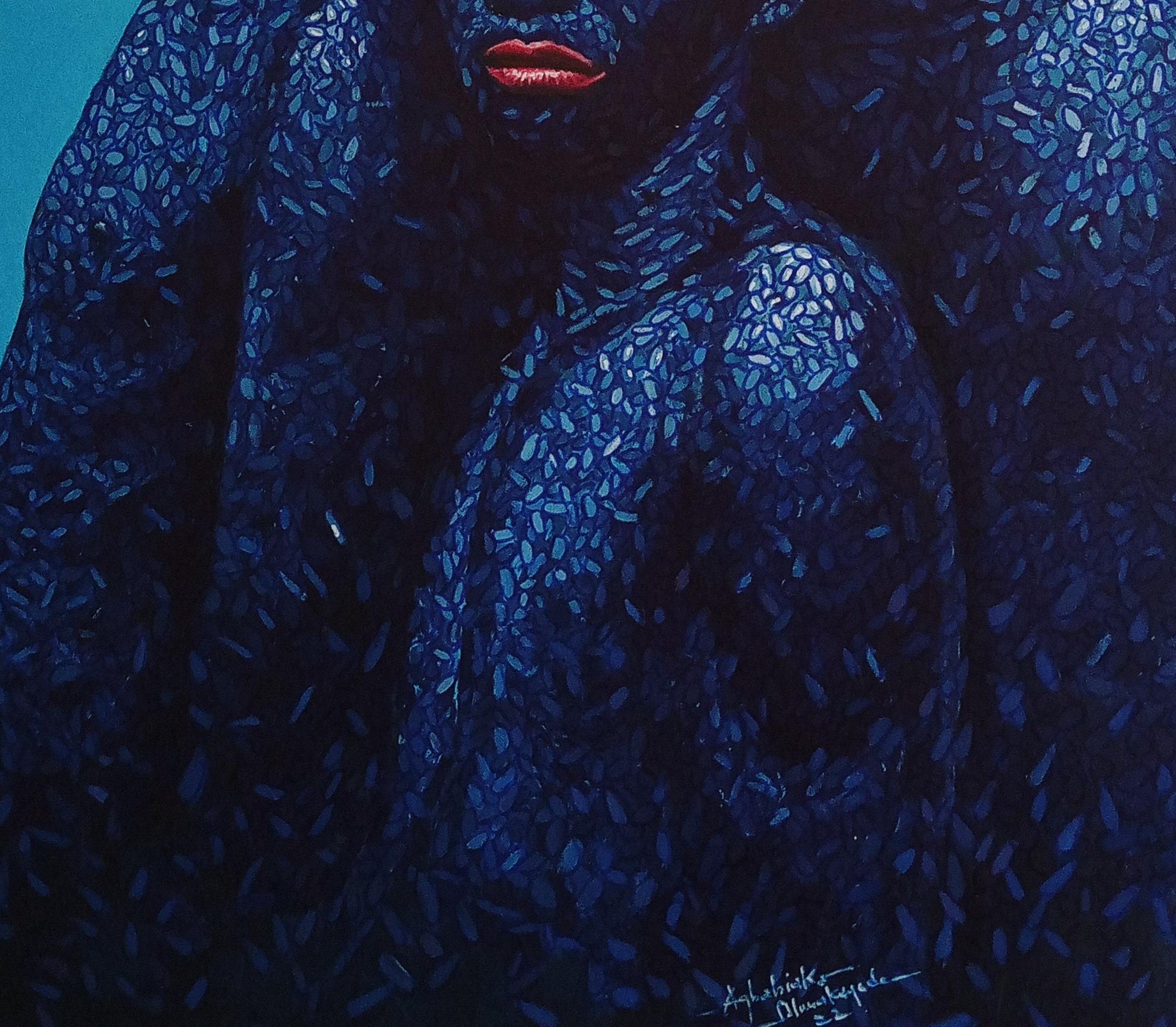 Blutlinie 1 (Zeitgenössisch), Painting, von Agbabiaka Oluwakayode
