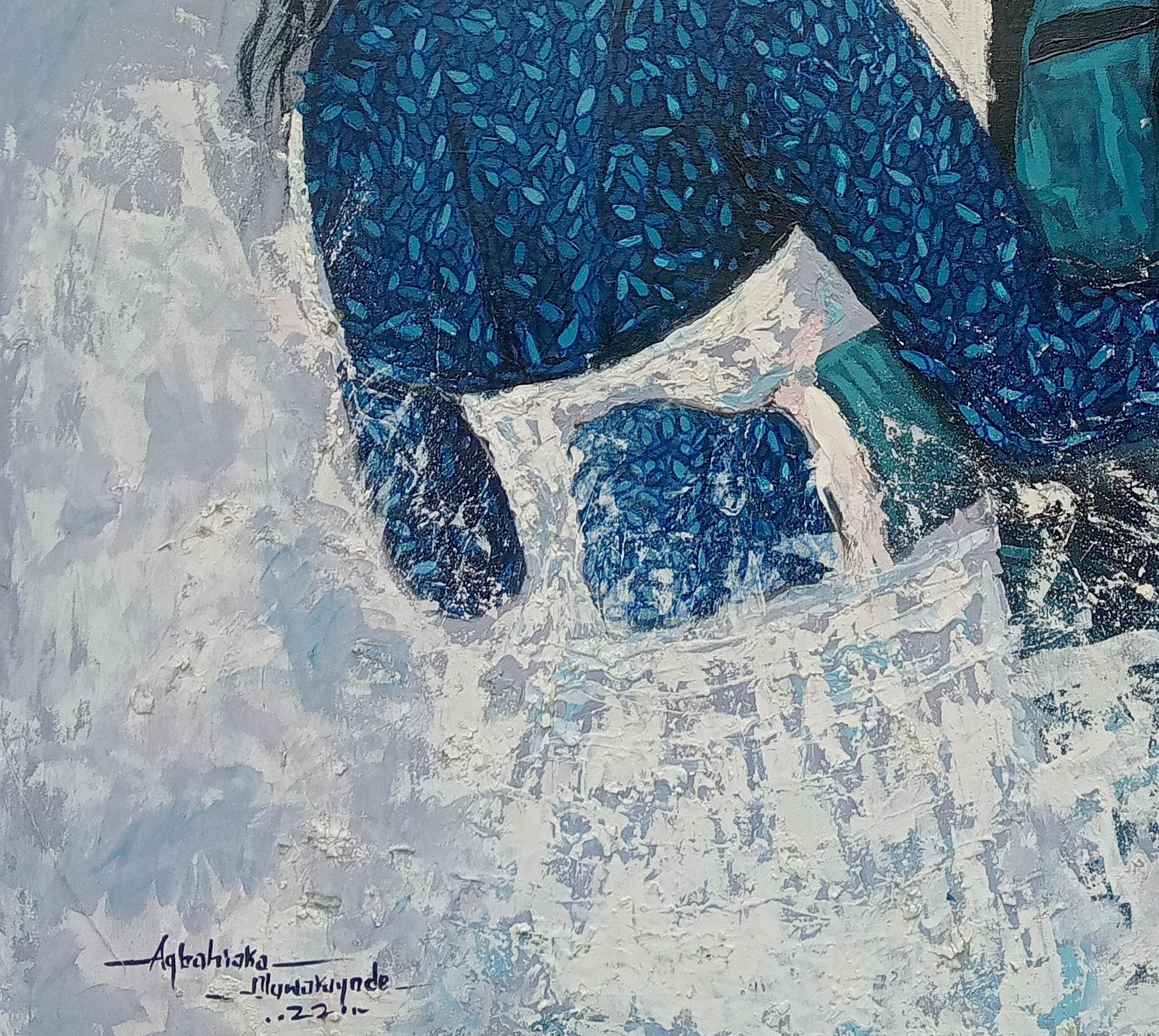 Seelenverwandter 1 (Grau), Figurative Painting, von Agbabiaka Oluwakayode