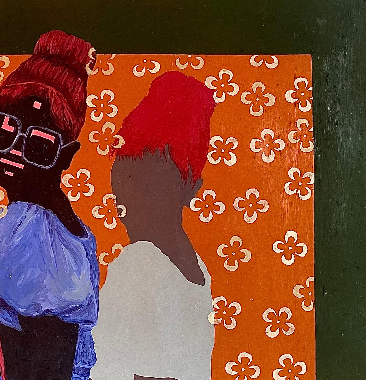 My Shadow « A Reflection of Me » 2 - Contemporain Painting par Agbalaya Abdulahi Opeyemi