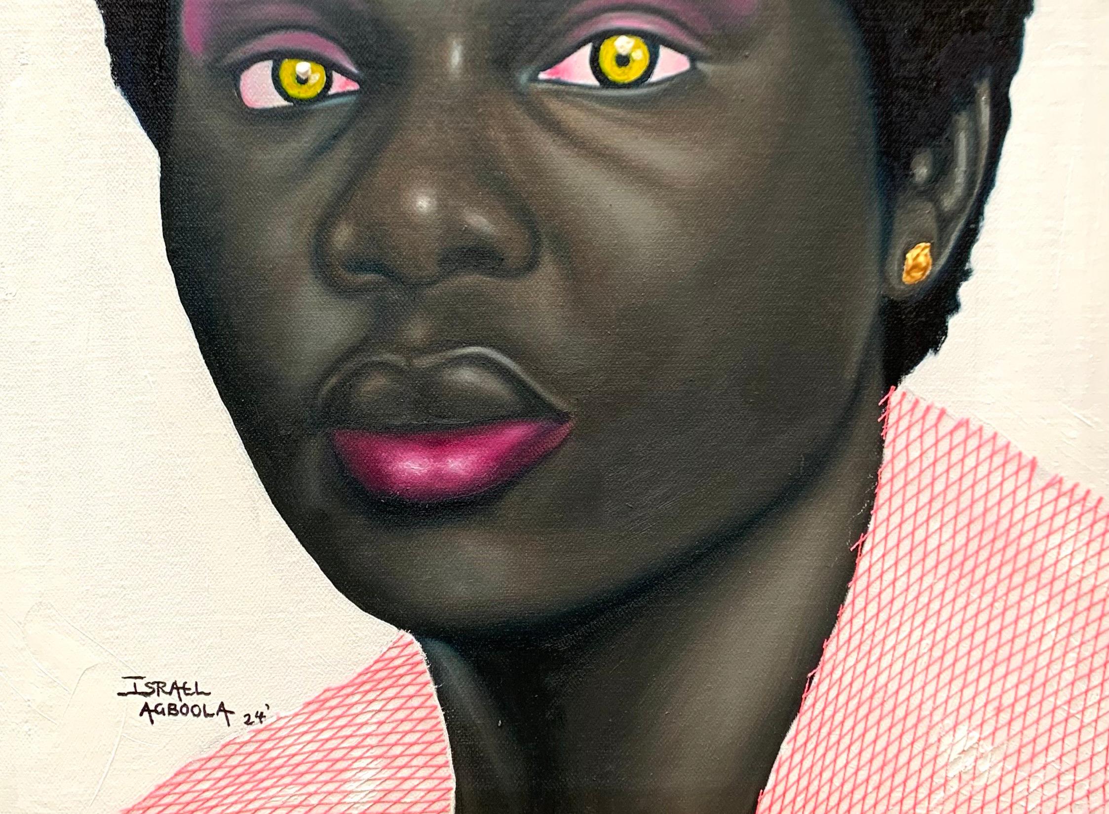 Dear Onyeka - 21st Century, Contemporary, Figurative, Africa Women, Mixed Media - Painting Contemporáneo de Agboola Oladapo