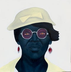 Grandma With Pearl Earring -21st Century, Contemporary, Figurative, Africa Women