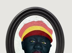 Jedidiah - 21sr Century, Contemporaneo, Figurativo, Tecnica mista, Donna, Arte ovale