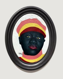 Jedidiah - Siglo XXI, Contemporáneo, Figurativo, Técnica mixta, Mujer, Arte ovalado