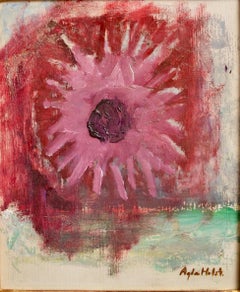 Red Cactus Flower - Oil on Panel 1910´s