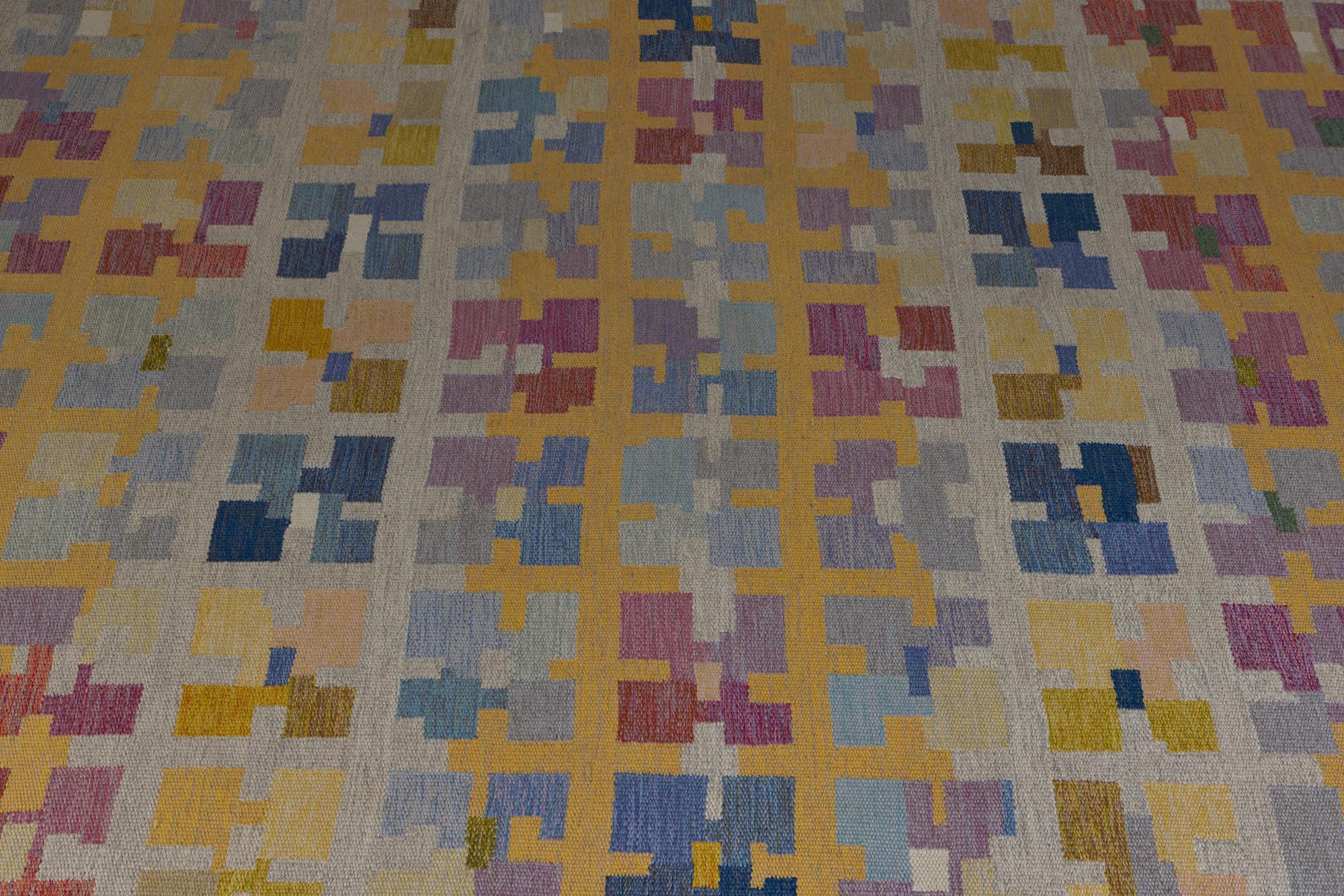 Agda Osterberg Scandinavian Swedish Kilim Rug For Sale 2