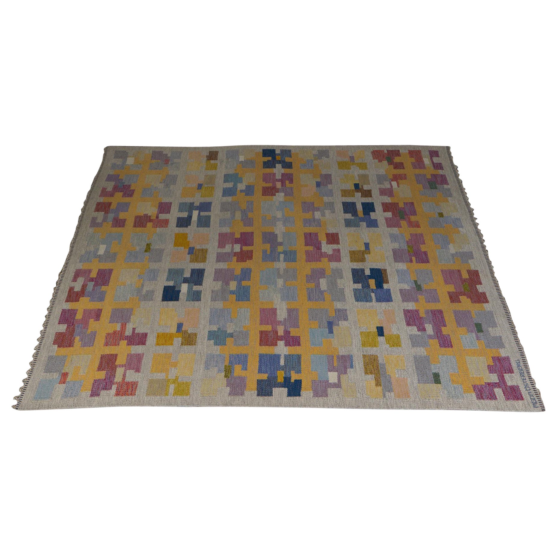 Agda Osterberg Scandinavian Swedish Kilim Rug