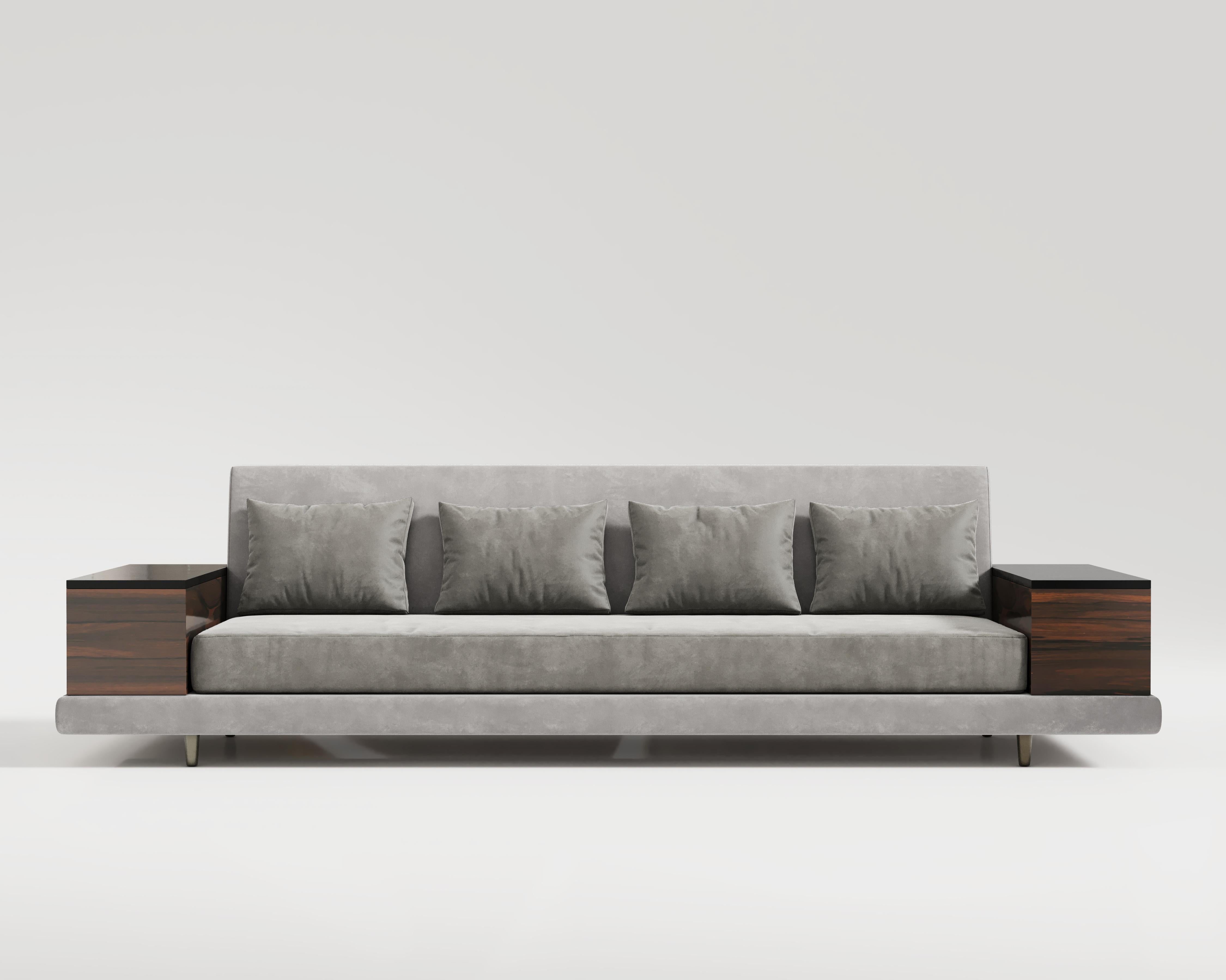 Age Sofa

Compelling in its simple yet cutting edge style, the Age sofa is a bold take on contemporary design. The sleek frame is met with grand seat cushions to create a statement making structure. Age also balances the expansive seating with side