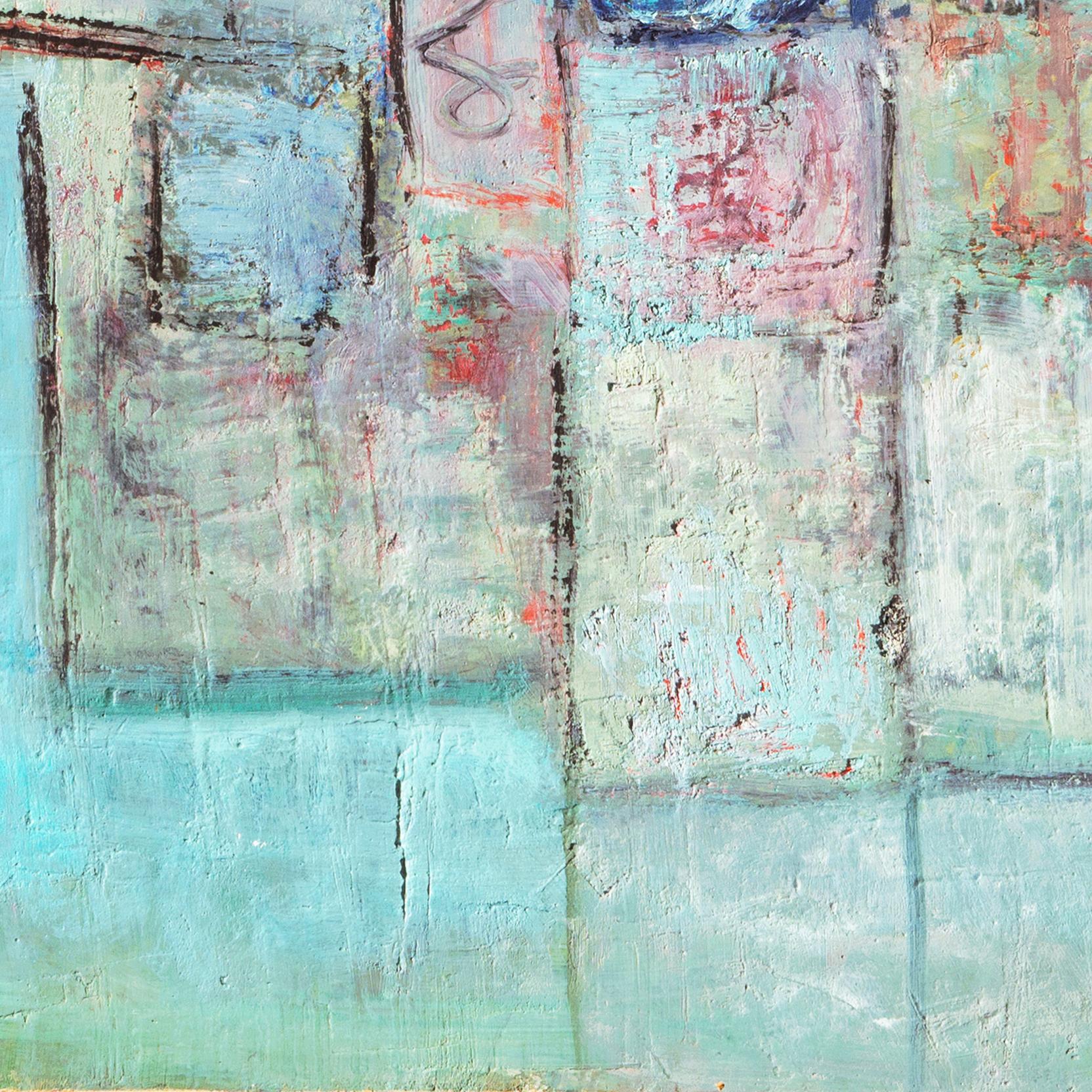 'Abstract, Turquoise and Rose', Paris Modernist, Guggenheim, Benezit, Italy 2