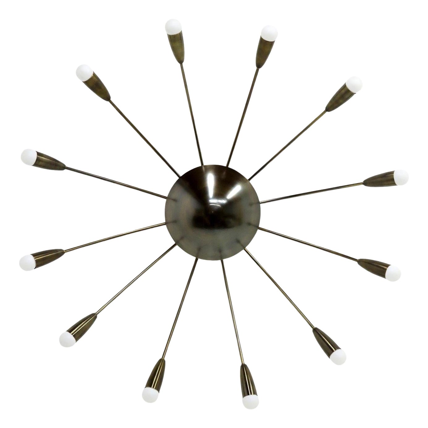 Aged Brass 12-Light "Aurora-46" Wall/Ceiling Light by Gallery L7