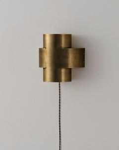Aged Brass Plus One Large Lamp by Paul Matter